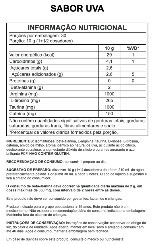 Pré-Treino Haze Hardcore 300g - Growth Supplements